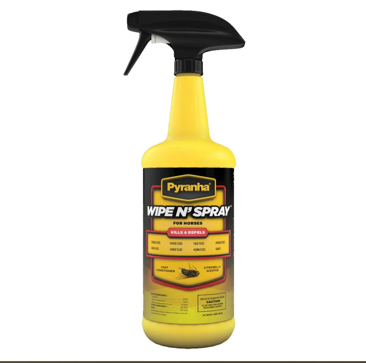 Pyranha Wipe N' Spray Fly Spray for Horses