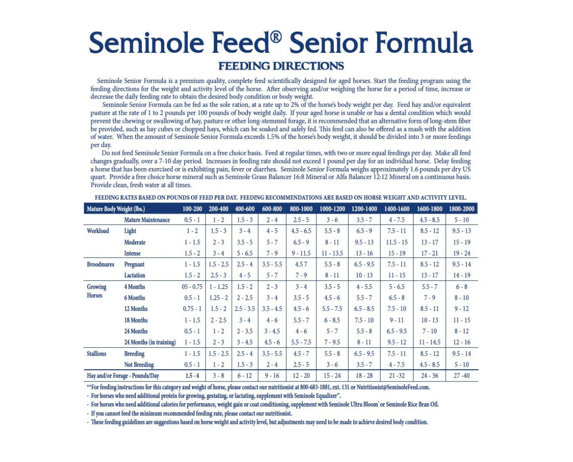 Seminole Senior Formula