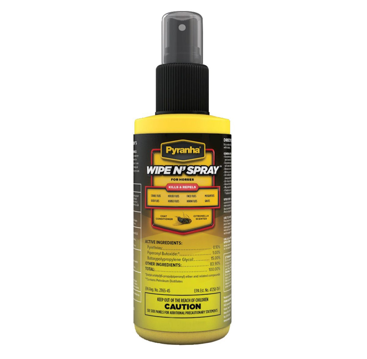 Pyranha Wipe N' Spray Fly Spray for Horses