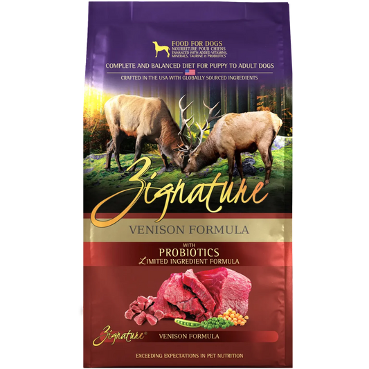 ZIGNATURE VENISON FORMULA DOG FOOD