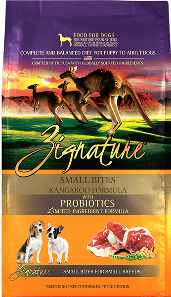 ZIGNATURE KANGAROO FORMULA DOG FOOD (Regular & Small Bite)